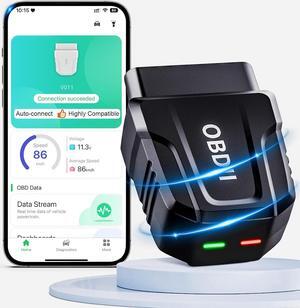 Bluetooth OBD2 Scanner APP for Car: Wireless Easy Setup 1S Auto Connect to Phone - Clear/Reset Vehicle Engine Error Code Reader Diagnostic Tool for iOS/Android