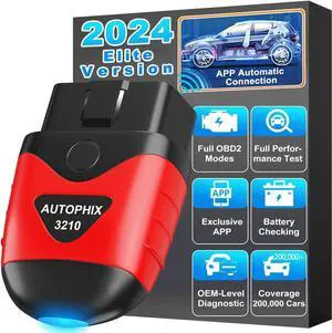 AUTOPHIX 3210 Bluetooth OBD2 Scanner Enhanced Wireless Car Code Readers Auto Scan Tools Diagnostic Scanner with Battery Performance Test Check Engine Light Exclusive APP for iPhone, iPad & Android