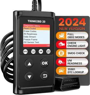 THINKCAR OBD2 Scanner Check Engine Code Reader with Reset, EVAP/O2 Sensor Test, I/M Readiness/Live Data CAN Diagnostic Scan Tool for All OBD2 Cars After 1996