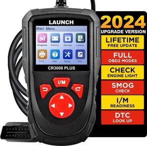LAUNCH Professional OBD2 Scanner Diagnostic Tool CR3008 Plus,One-Key I/M,Lifetime Update Code Reader,Enhanced Check Engine Code Reader OBDII Car Scan Tool for All Vehicles After 1996,Battery Test