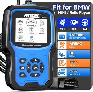 ANCEL BM700 Fit for BMW OBD2 Scanner - Full System Diagnostic Scan Tool with All Reset Services, Battery Registration Tool for BMW Mini Cooper Code Reader, Enhanced CBS Reset/Correct, EGS, CAS Reset