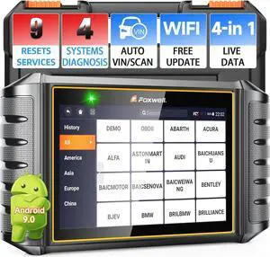 2024 FOXWELL NT716 OBD2 Scanner 9+ Resets Auto Scan Tool ABS SRS Transmission Engine Diagnostic Code Reader Free Update Injector Coding/D-P-F/BMS/ABS Bleeding/Oil Light/EPB/TPMS/SAS/Throttle Relearn