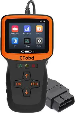 obd2 Scanner Diagnostic Tool Car Check Engine Code Reader with Reset for Cars Professional Vehicles Scan Tools Fault Warning Light All OBDII EOBD Protocol Automotive After 1996