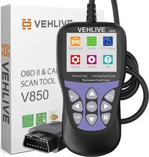 ATDIAG OBD2 Scanner V850 One-Click I/M,Car Code Reader Diagnostic Check Engine Light Scan Tool for All OBDII Vehicles,Turn Off CEL,Read/Clear Codes,Live Data,Voltage Test,2024 New Version