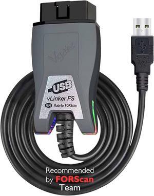 VLINKER FS OBD2 Scanner OBDII USB Adapter Code Reader Diagnostic Tool for FORScan with HS/MS-CAN Auto Switch