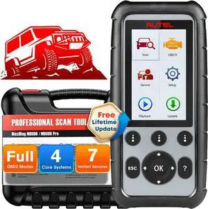 Autel MaxiDiag MD806 OBD2 Scanner, ABS SRS Engine Transmission Four Systems Diagnostic Scan Tool with Oil Reset EPB SAS BMS for Specific Vehicles Up to 2015, Auto VIN, Live Data, Lifetime Free Update