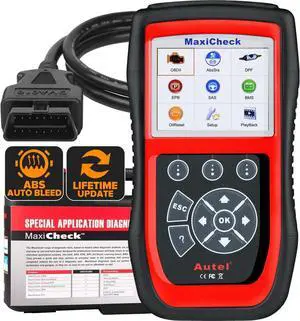 Autel MaxiCheck Pro OBD2 Scanner ABS Scan Tool for Auto Bleeding, SRS ABS Scanner Car Diagnostic Tool with Oil Reset Airbag SAS EPB BMS Services for Specific Vehicles Up to 2015, Lifetime Free Update