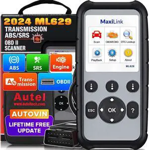 2024 New Autel ML629 OBD2 Scanner, ABS SRS Engine Transmission Diagnostics Tool Mechanic Full OBDII Code Reader w/DTC Lookup AutoVIN, Live Data, Upgraded Ver. of AL619 AL629 for Professionals DIYers 2024 New Autel ML629 OBD2 Scanner, ABS SRS Engine Transmission Diagnostics Tool Mechanic Full OBDII Code Reader w/DTC Lookup AutoVIN, Live Data, Upgraded Ver. of AL619 AL629 for Professionals DIYers