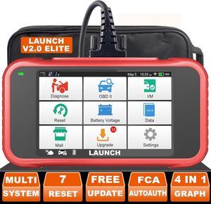 LAUNCH OBD2 Scanner CRP123E Elite, Lifetime Free WiFi Update Scan Tool, FCA Autoauth, SAS Calibration/Throttle Reset/Oil Reset Diagnostic Scanner, Multi Systems Car Scanner, Battery Test, Auto VIN