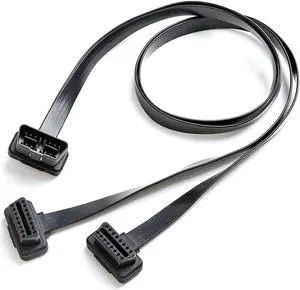 bbfly-B4 OBD II OBD2 16 Pin Splitter Extension 1x Male and 2X Female Extension Cable Adapter 1FT/30CM (10 Pack)