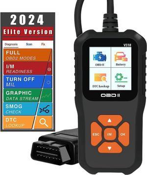 Car OBD2 Scanner,1.8 Inch Color Screen Auto Check Car Engine Live Data Fault Code Reader CAN Scan Diagnostic Tool for All OBD II Protocol Cars Since 1996
