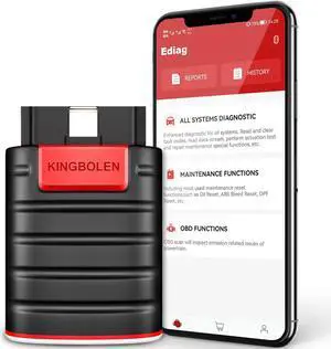 KINGBOLEN Ediag OBD2 Scanner Bluetooth, Bidirectional Scanner Wireless All System Diagnostic Tool for iOS & Android, ECU Coding, Active Test, 15+ Reset Functions, FCA AutoAuth, 1 Year Fr-ee