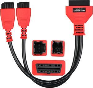 Autel Original OBD2 Adapter for Chrysler 12+8 Programming Cable Connector, Bypass Gateway Protocol Cable, Work on MaxiCOM MK808SMK808BT PRO MX900 MaxiSys MS906 PRO MS906 PRO-TS MS919 MS909 Ultra