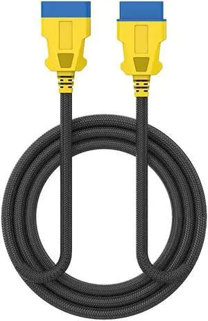 Updated OBD2 Extension Cable Reinforced Nylon ODB2 Extension Cable Anti-Tear/Aging OBD2 Extension Cord Male to Female Waterproof OBD2 Splitter 16 Pin OBD2 Adapter Flexible OBD2 Cable for Any OBD2 Car