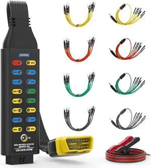 AUTOOL OBD2 Breakout Box OBDII Protocol Detector for Monitoring Signals of Communication/Power/Grounds, 16-Pin CAN Breakout Box, 4mm Banana Jack with Multi-Function Jumper