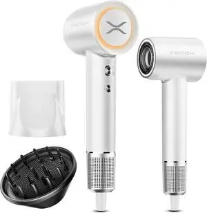 Hair Dryer, XSOOH 110000 RPM High-Speed Brushless Motor Travel Portable Blow Dryer for Curly Straightener Hair, Professional Quiet Small Negative Ionic Hair Dryer with Diffuser and Nozzle