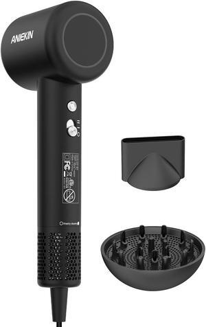 ANIEKIN Hair Dryer with Diffuser, 110, 000 RPM Fast Drying Ionic Hair Dryer for All Hair Type, Thermo Control and Quiet Blow Dryer with Magnetic Attachments for Home and Travel Use