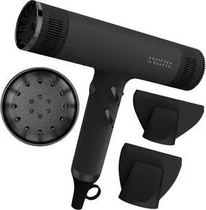 Professional Hair Dryer - Ionic Salon Hair Dryer - Professional Blow Dryer - Lightweight Travel Hairdryer for Normal & Curly Hair - includes Volume Styling Nozzle - Professional Blowout Results