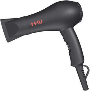 Mini Travel Hair Dryer 1000 Watts for RV & Pouring Art Lightweight Ceramic Ionic Blow Dryer Compact Size Plus Concentrator Black