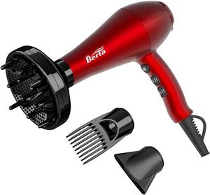 1875W Powerful Negative Ions Hair Dryer Ceramic Professional Far Infrared Blow Dryer 2 Speeds 3 Heating Settings with Diffuser Concentrator & Comb