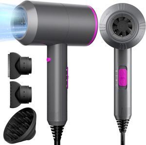 Ionic Hair Dryer 2000W Salon Performance AC Motor Styling Tool/Hair Dryer Professional Blow Dryer Negative Ion Fast Drying for Hair Care 3 Heating / 2 Speed/Cold, for Home Travel Hotel