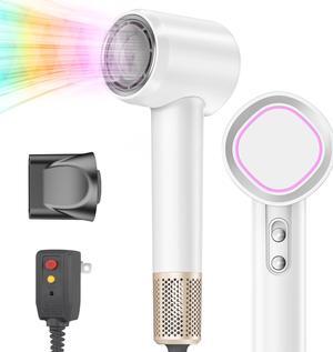 Hair Dryer Ionic, 110,000 RPM Hair Dryers for Women with Ceramic Technology Nozzle for Fast Drying, High Speed Blow Dryer 3-Speed Thermo Control Professional, Low Noise Design for Home Travel Salon