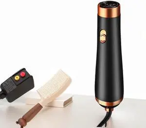 Travel Hair Dryer- 1800W High-Speed Brushless Motor Negative Ionic Blow Dryer for Fast Drying, Low Noise Thermo-Control Hair Dryers with Comb for Salon, Home and Travel.(Black)