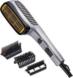 RED by KISS 1875 Ceramic Ionic Hair Styler with Detangler Pik, Professional Quick Blow Dry Comb, 4 Heat/Speed Settings, Cool Shot Button, Ideal for Curling & Straightening