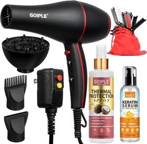 21Pcs Professional Hair Dryer Kit - Ionic, Lightweight, Low Noise, Constant Temperature, 1800W Blow Dryer for Women and Men - Includes Hair Dryer, Nozzles, and Accessories Set