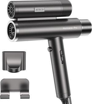 Hurricane Pro Professional Hair Dryer, Unique 216,000 RPM Dual Brushless Motor | Ionic Blow Dryer for Salon & Home Use | Compact, Lightweight & Quiet Travel Hair Dryer with 3 Speeds (Matte Gray)