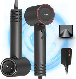 Hair Dryer, Professional High Speed Ionic Blow Dryer with 75m/s Airflow Speed, 110,000 RPM Brushless Motor, Fast Drying Lightweight Travel Hairdryer, 4 Temperature Settings, Low Noise Magnetic Nozzle