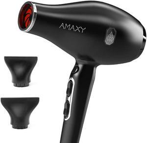 (2nd Gen) REAL INFRARED LIGHT Professional Salon Hair Dryer with Patented Ceramic Honeycomb for Fast Drying, No Heat Damage, Prevent Hair Loss, Frizz Free, More Volume & More Shine