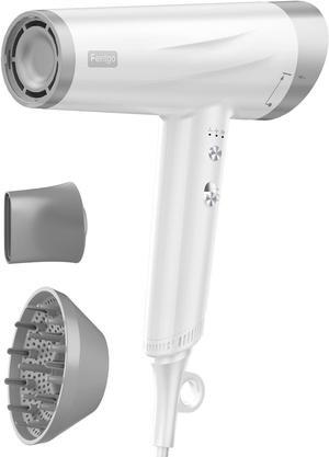 Hair Dryer, Fentgo High Speed Ionic Hair Dryer with Diffuser, Professional Blow Dryer 110,000 RPM AC Motor for Fasting Drying 1875W Thermo-Control Lightweight Hair Dryer for Women Men