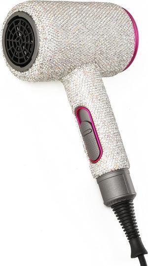 Ionic Hair Dryer, Frizz Free Fast Dryer with Diffuser, 1800W Professional Ionic Hair Blow Dryer with 3 Heat/2 Speed, 3 Temperature & 2 Wind Speed for Women and Men (White)