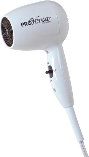 Jerdon Compact Hair Dryer - White Travel Hair Dryer with 72" Power Cord - JHD8W