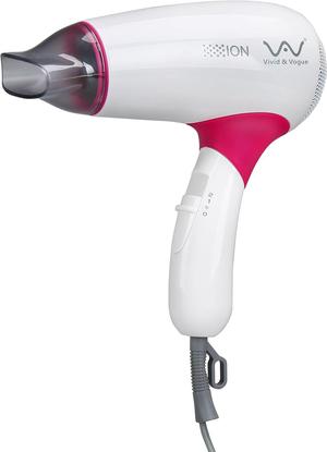 VAV 1200W Travel Hair Dryer Professional Ceramic Mini Blow Dryer for Kids with Cool Shot Button,Folding Handle