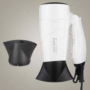 Travel Compact Hair Dryer, 1875W Lightweight Blow Dryer with Detachable Handle, 1 Nozzle, 2 Heat Settings, 2 Speed Slide Switch, Cool Shot Button, Fast Drying for Family, Student (White)