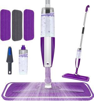 Microfiber Spray Mop for Floor Cleaning - Reusable Floor Mop with 3 Washable Pads, Refillable Bottle Flat Mop with Sprayer for Hardwood Laminate Wood Floor Cleaning