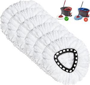 Spin Mop Replacement Head 6 Pack Mop Refill Compatible with Ocedar Triangle Swivel Mops Microfiber Swivel Mop Refill,Deep Clean,Machine Washable and Easy to Replace