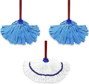 Microfiber Cloth Mop Replacement Compatible with All Standard US Threading Pole &0.8" Diameter Mop Handle 3 Packs