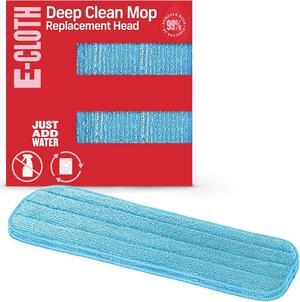 E-Cloth Deep Clean Mop Head, Microfiber Mop Head Replacement for Floor Cleaning, Great for Hardwood, Laminate, Tile and Stone Flooring, Washable and Reusable, 100 Wash Guarantee, 2 Pack
