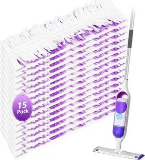 15 Count Disposable Mopping Pad Refills for Swiffer PowerMop Multi-Surface Mopping Pad Refills for Floor Cleaning