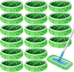 Reusable Dry Sweeping Cloths Microfiber Wet Mop Pads Compatible with Swiffer Sweeper Mop Replacement Sweeping Mopping pad Refills for Hardwood Surface Floor Cleaning (16PCS)