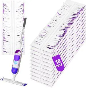 10 Pack Swiffer Power Mop Refills  Disposable Wet Mop Pads for Swiffer Power Mop, Perfect for Hardwood, Tile, and Laminate Floors, Easy-to-Use Floor Cleaning Pads Compatible with Swiffer WetJet