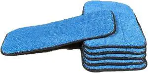 Real Clean 10 Inch Microfiber Wet and Dry Mop Pad Refills Fits 9 to 10 Inch Mop Frames(Pack of 6)