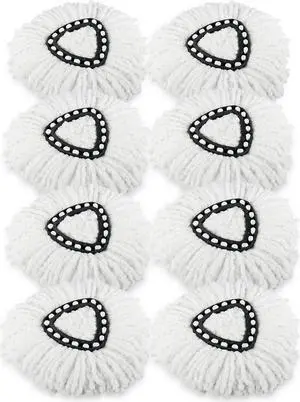 (Pack of 8) Spin Mop Heads Replacements Mop Refill Compatible with Ocedar 1-Tank Easywring Spinning Mop Replace Head