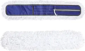 Microfiber Mop Pads 2 Pieces Just Fit CLEANHOME 36" Industrial Dust Mop: B08R3F1ZZM,Blue