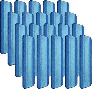 20 Pieces Microfiber Cleaning Pads Compatible with Bona Mop Reusable 18 Inch Mop Replacement Pads Washable Microfiber Mop Pads Refills Replacement Mop Heads for Floor Cleaning