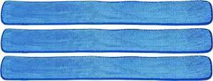 Real Clean 48 inch Microfiber Wet Mop Refill Pads for Flat Microfiber Mop Frames (Pack of 3)