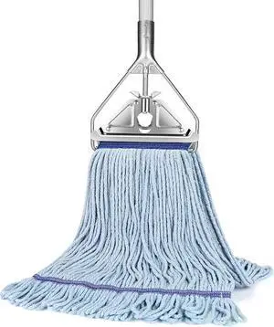 String Mop Heavy Duty for Floor Cleaning- Industrial Commercial Mop with 59inch Mop Handle, Wet Mop for Home,Garage,Office, Workshop, Warehouse Floor Cleaning
